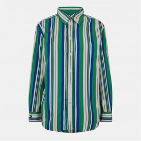 дамски,ризи,polo,ralph,lauren,women's,stripe,long,sleeve,patterned,shirt,green,blue,mult
