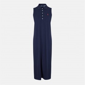 Рокля POLO RALPH LAUREN Women's Stretch Cotton Sleeveless Polo Dress - NEWPORT NAVY рокля,дамски,поли,и,рокли,polo,ralph,lauren,women's,stretch,cotton,sleeveless,polo,dress,newport,navy