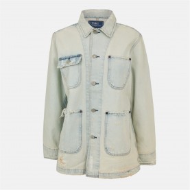 яке,дамски,якета,и,палта,polo,ralph,lauren,women's,structured,denim,jacket,motta,wash
