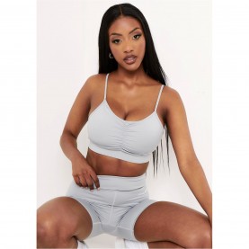 къса,блуза,дамски,топове,missy,empire,sport,ruched,front,strappy,gym,crop,top,pale