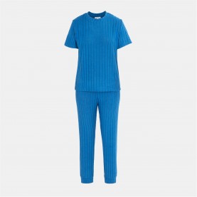 дамски,комплект,дамски,пижами,miso,short,sleeve,pajamas,set,ladies,blue