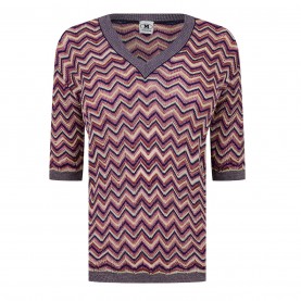 MISSONI V-Neck Mohair-Wool Blend Top - Multi дамски,плетени,дрехи,missoni,v,neck,mohair,wool,blend,top,multi