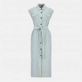 рокля,дамски,поли,и,рокли,barbour,women's,abby,tailored,button,through,shirt,dress,green,white