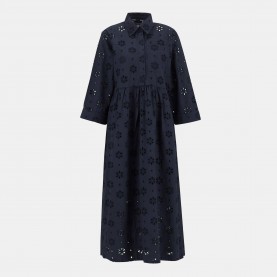 Рокля Barbour Melissa Broderie Anglaise Midi Dress - Navy рокля,дамски,поли,и,рокли,barbour,melissa,broderie,anglaise,midi,dress,navy