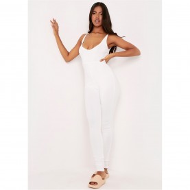 дамски,поли,и,рокли,missy,empire,plunge,jumpsuit,cream