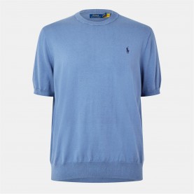 плетена,блуза,мъжки,пуловери,мъжки,тениски,polo,ralph,lauren,men's,knitted,top,capri,blue