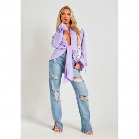 дамски,ризи,missy,empire,drape,detail,shirt,lilac