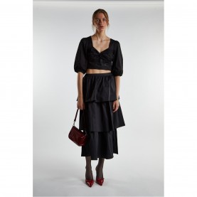 къса,блуза,дамски,топове,glamorous,black,twist,front,crop,top,black
