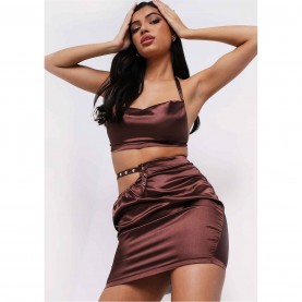 пола,missy,empire,metal,strap,skirt,chocolate