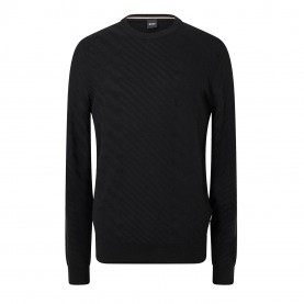 плетена,блуза,мъжки,пуловери,мъжки,тениски,boss,men's,knitted,top,black