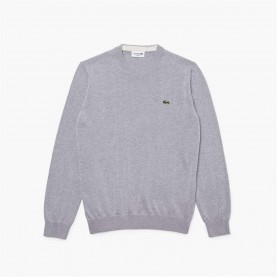Мъжки пуловер Lacoste Knitted Jumper Mens - Grey CCA мъжки,пуловер,мъжки,пуловери,lacoste,knitted,jumper,mens,grey,cca