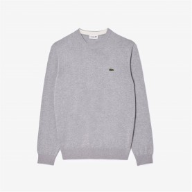 Мъжки пуловер Lacoste Knitted Jumper Mens - Grey CCA мъжки,пуловер,мъжки,пуловери,lacoste,knitted,jumper,mens,grey,cca