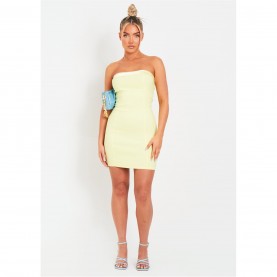 рокля,дамски,поли,и,рокли,missy,empire,trim,bandeau,mini,dress,lemon