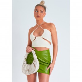 пола,missy,empire,front,leather,look,mini,skirt,green