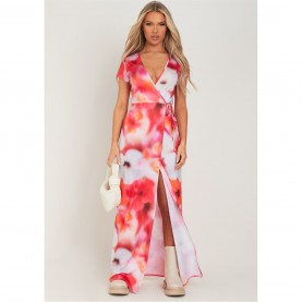 рокля,дамски,поли,и,рокли,missy,empire,print,wrap,maxi,dress,pink