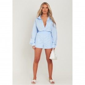 къси,панталони,дамски,къси,панталони,missy,empire,oversized,high,waisted,runner,shorts,blue