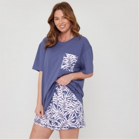 дамски,пижами,miso,palm,short,pj,ld53,purple
