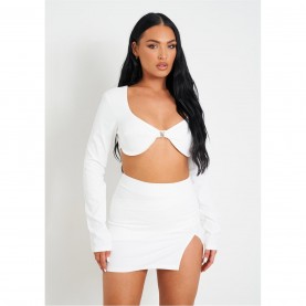 missy,empire,sleeve,underwired,bralet,with,clasp,detail,white