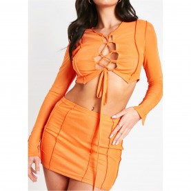 пола,missy,empire,contrast,seam,micro,mini,skirt,orange