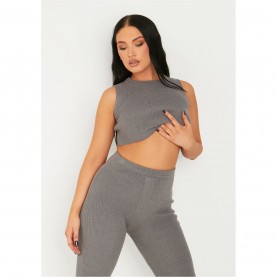 къса,блуза,дамски,топове,missy,empire,sleeveless,crop,top,charcoal