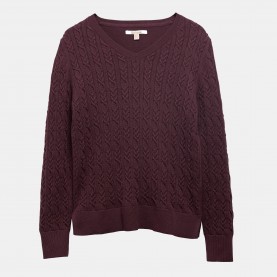 Barbour Hampton V-Neck Knit - Black Cherry barbour,hampton,v,neck,knit,black,cherry
