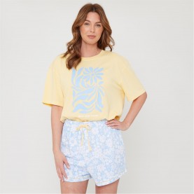 дамски,пижами,miso,floral,pj,ld53,yellow