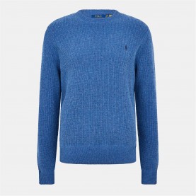 Пуловер Polo Ralph Lauren Men's Cotton Wool Crew Neck Jumper - Sea Salt Blue пуловер,мъжки,пуловери,polo,ralph,lauren,men's,cotton,wool,crew,neck,jumper,sea,salt,blue