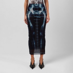 Дамска пола Jean Paul Gaultier Womens Skeleton High-Waisted Maxi Skirt - Blk Navy дамска,пола,поли,и,къси,панталони,jean,paul,gaultier,women,s,skeleton,high,waisted,maxi,skirt,blk,navy
