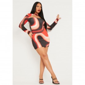 рокля,дамски,поли,и,рокли,missy,empire,slinky,cut,out,long,sleeve,mini,dress,red