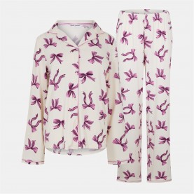 комплект,дамски,пижами,urban,threads,urban,t,ls,pj,set,ld61,purple,bows