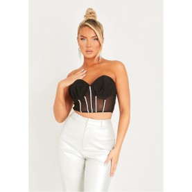 дамски,топове,missy,empire,mesh,structured,diamante,cropped,corset,black