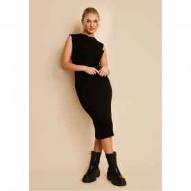 рокля,missy,empire,knit,midi,dress,black