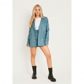 сако,дамски,поли,и,рокли,дамски,облекла,размер,missy,empire,pocket,blazer,teal