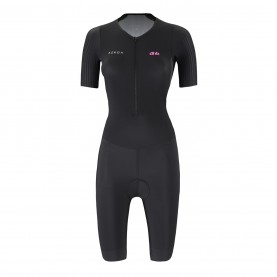 dhb,womens,aeron,short,sleeve,triathlon,suit,black