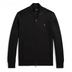 пуловер,мъжки,пуловери,polo,ralph,lauren,men,s,knitted,full,zip,crew,neck,jumper,dark,granite