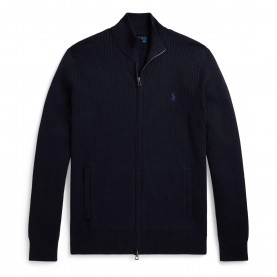 пуловер,мъжки,пуловери,polo,ralph,lauren,men,s,knitted,full,zip,crew,neck,jumper,navy,hthr