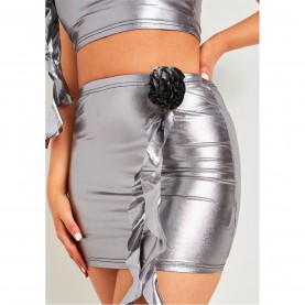 пола,missy,empire,corsage,metallic,mini,skirt,silver