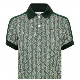 блуза,с,яка,дамски,топове,lacoste,monogram,polo,shirt,green,7m4