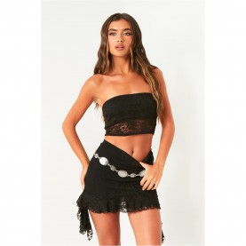 къса,блуза,дамски,топове,missy,empire,lace,bandeau,crop,top,black