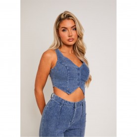 missy,empire,blue,denim,cropped,button,up,waistcoat,blue