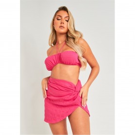 къса,блуза,дамски,топове,missy,empire,halterneck,crop,top,pink