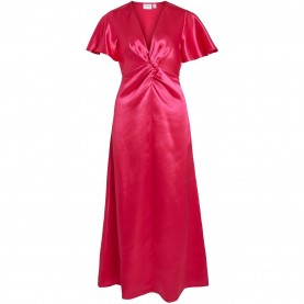 рокля,дамски,поли,и,рокли,vila,visittas,v,neck,dress,pink,yarrow