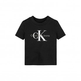 Детска тениска Calvin Klein Jeans Unisex Kids Monogram Short Sleeve T-Shirt - CK Black BEH детска,тениска,calvin,klein,jeans,unisex,kids,monogram,short,sleeve,t,shirt,ck,black,beh