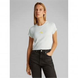 дамски,топове,calvin,klein,jeans,women's,monogram,fitted,cropped,baby,tee,sprout,green