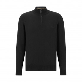 пуловер,мъжки,пуловери,boss,men,s,padro,l,zipped,quarter,zip,jumper,black,001