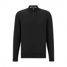 Пуловер Boss Men's Padro-L Zipped Quarter-Zip Jumper - Black 001 пуловер,мъжки,пуловери,boss,men's,padro,l,zipped,quarter,zip,jumper,black,001