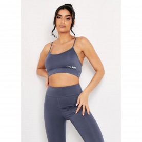 Къса блуза Missy Empire Missy Sport Strappy Crop Gym Top - Navy къса,блуза,missy,empire,missy,sport,strappy,crop,gym,top,navy