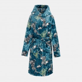 Дамска рокля Biba Womens Printed Fluffy Dressing Gown - Zebra дамска,рокля,дамски,пижами,biba,women,s,printed,fluffy,dressing,gown,zebra