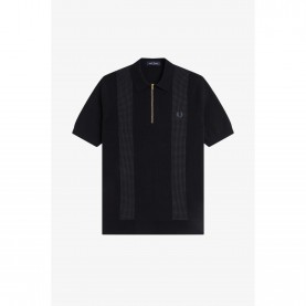 блуза,с,яка,мъжки,пуловери,мъжки,тениски,fred,perry,men,s,knitted,short,sleeve,polo,shirt,black,102