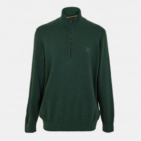 блуза,облекла,на,разпродажба,мъжки,пуловери,boss,kanobix,zip,neck,sweater,open,green